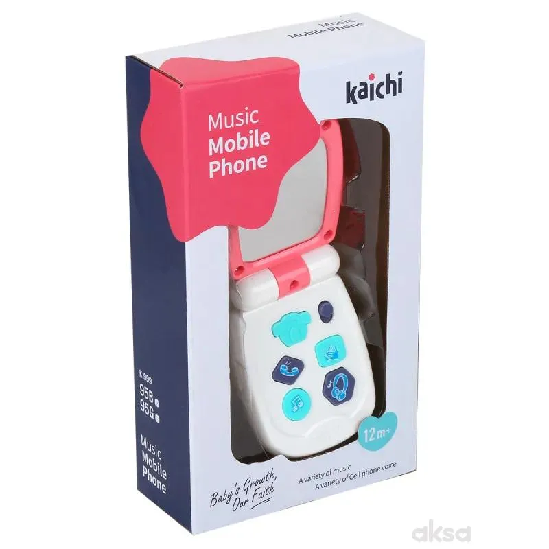 Hk Mini igračka muzički mobilni telefon roze