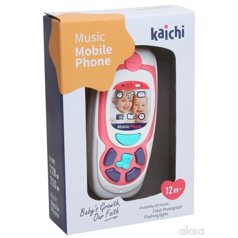 Hk Mini igračka muzički mobilni telefon, roze