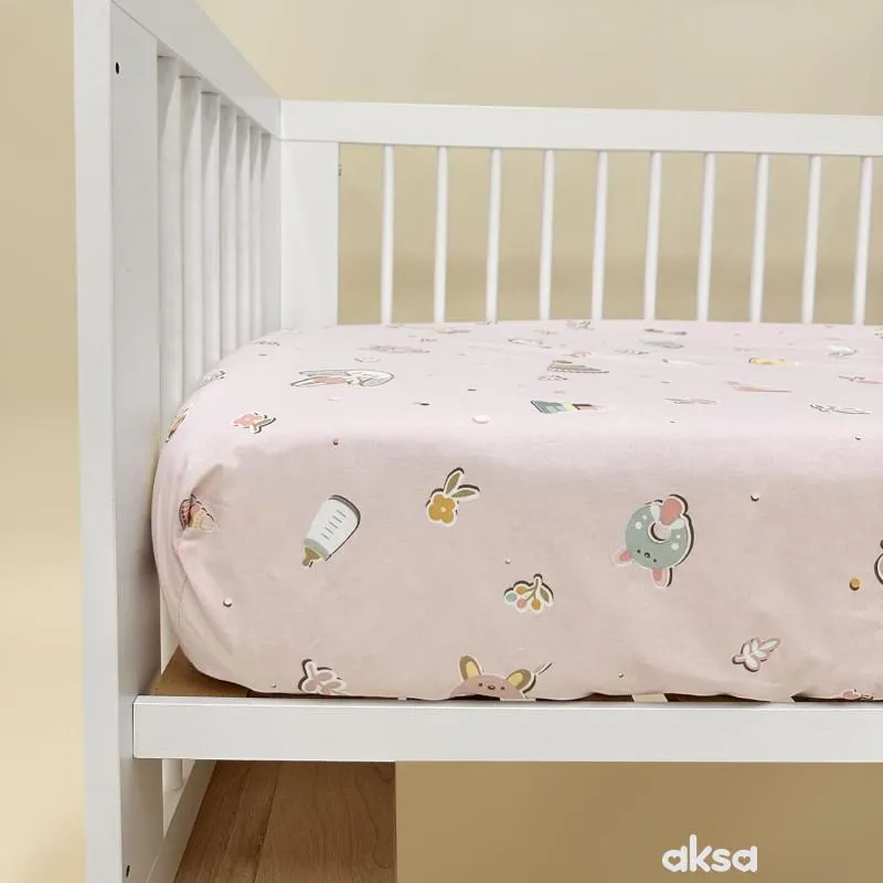 Lillo&Pippo čaršav lastiš Žirafe roze, 140x70