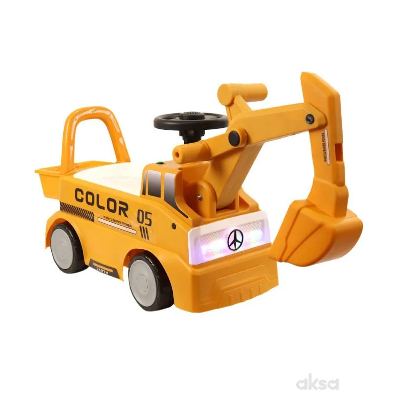 Cute&Cool guralica za decu bager, žuti