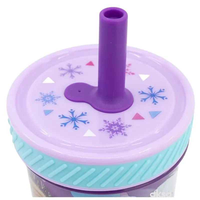 Stor čaša sa silikonskom slamčicom 370 ml Frozen