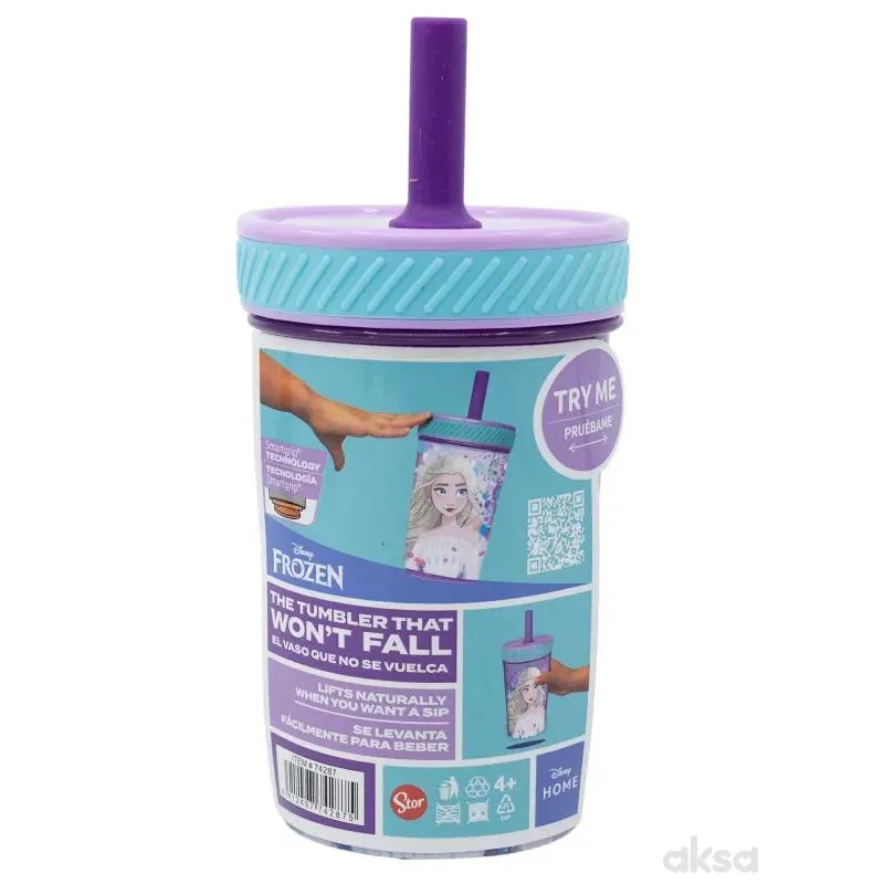Stor čaša sa silikonskom slamčicom 370 ml Frozen
