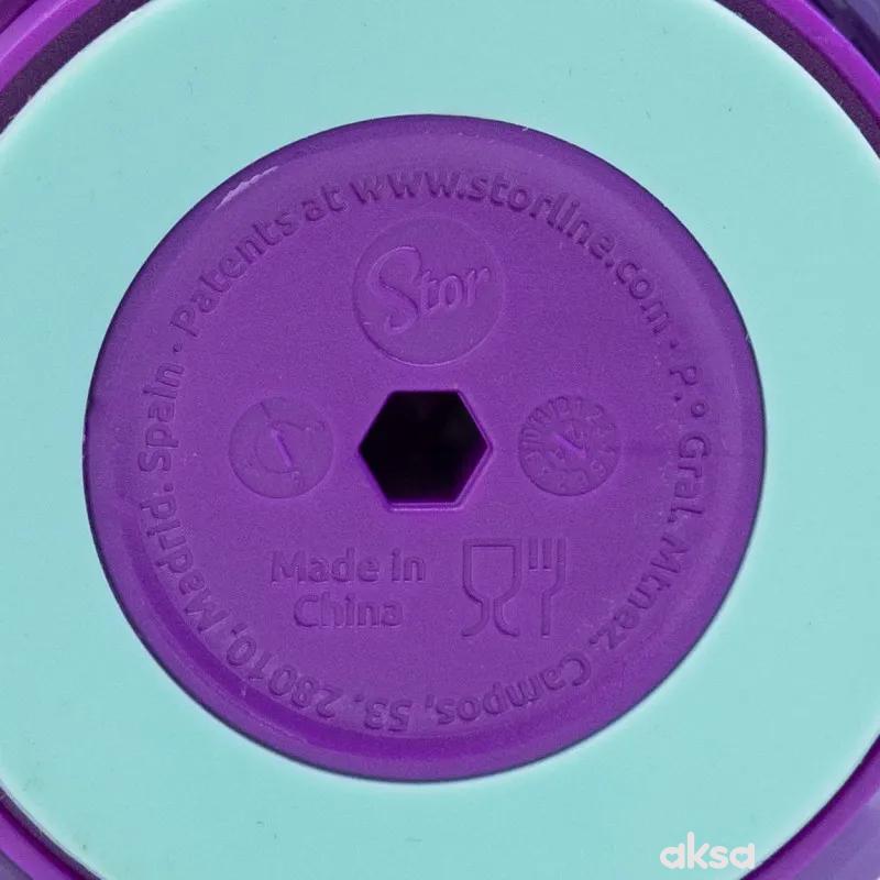 Stor čaša sa silikonskom slamčicom 370 ml Stitch 