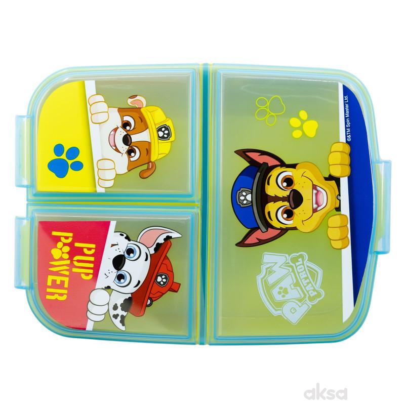 Stor kutija za obrok više pregrada Paw Patrol 
