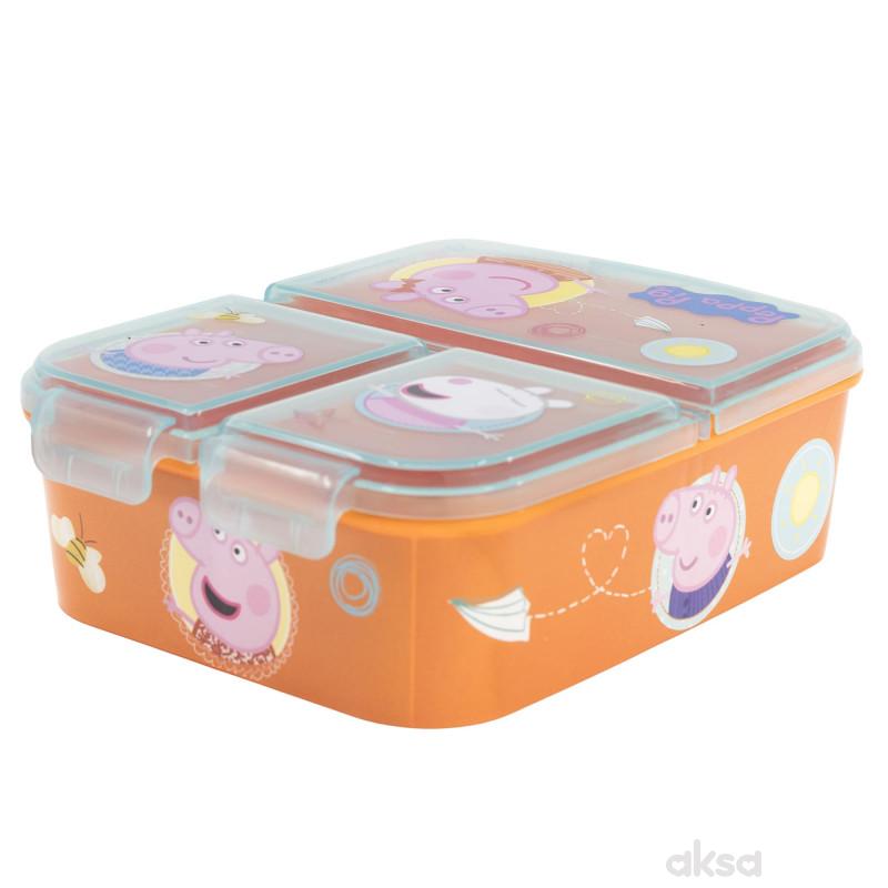 Stor kutija za obrok više pregrada Peppa Pig 
