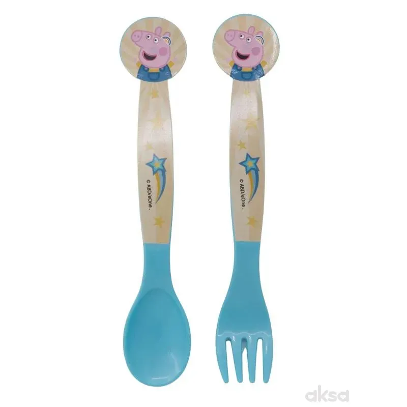 Stor plastični pribor za jelo 2/1 Peppa Pig 