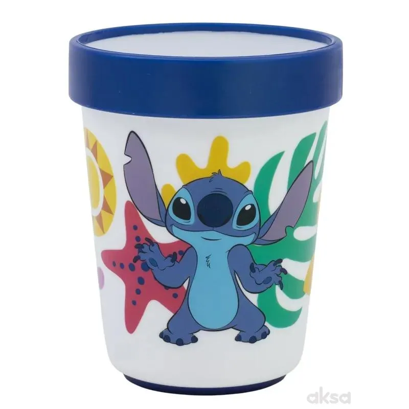 Stor neklizajuća čaša 250 ml Stitch