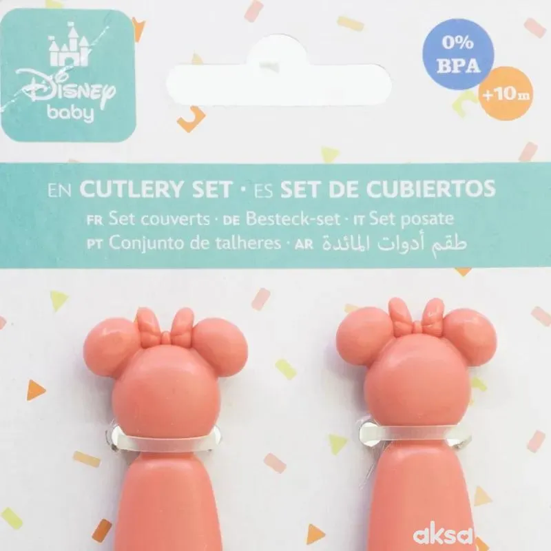 Stor plastični pribor za jelo 2/1 Minnie Mouse