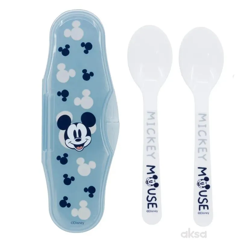 Stor plastična kašičica sa kutijom 2/1Mickey Mouse
