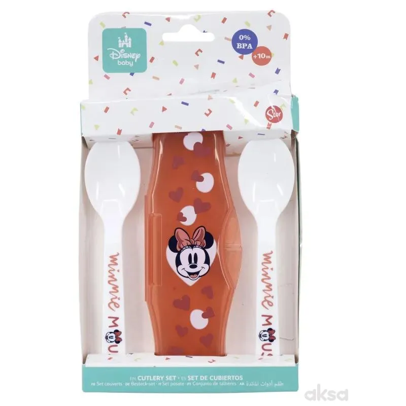 Stor plastična kašičica sa kutijom 2/1Minnie Mouse