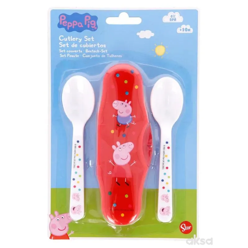 Stor plastična kašičica sa kutijom 2/1 Peppa Pig