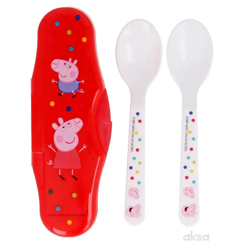 Stor plastična kašičica sa kutijom 2/1 Peppa Pig