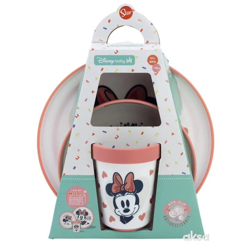 Stor neklizajući set za hranjenje 3/1,Minnie Mouse