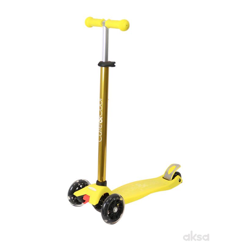 Cute&Cool trotinet Prime Lights yellow 