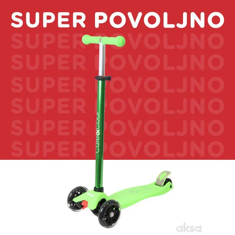 Cute&Cool trotinet Prime Lights green