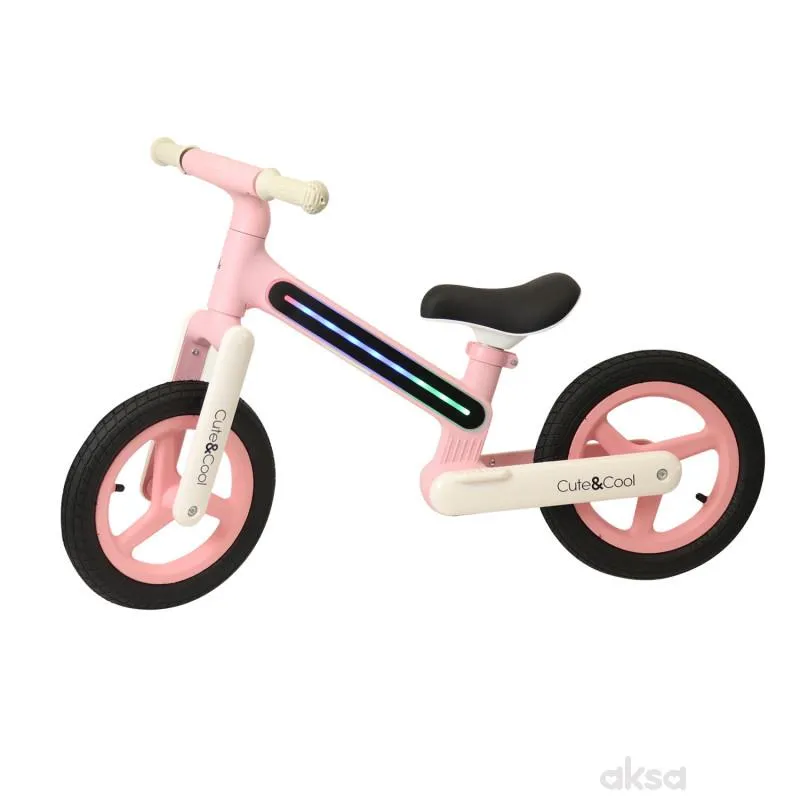 Cute&Cool balance bike sa svetlom roze
