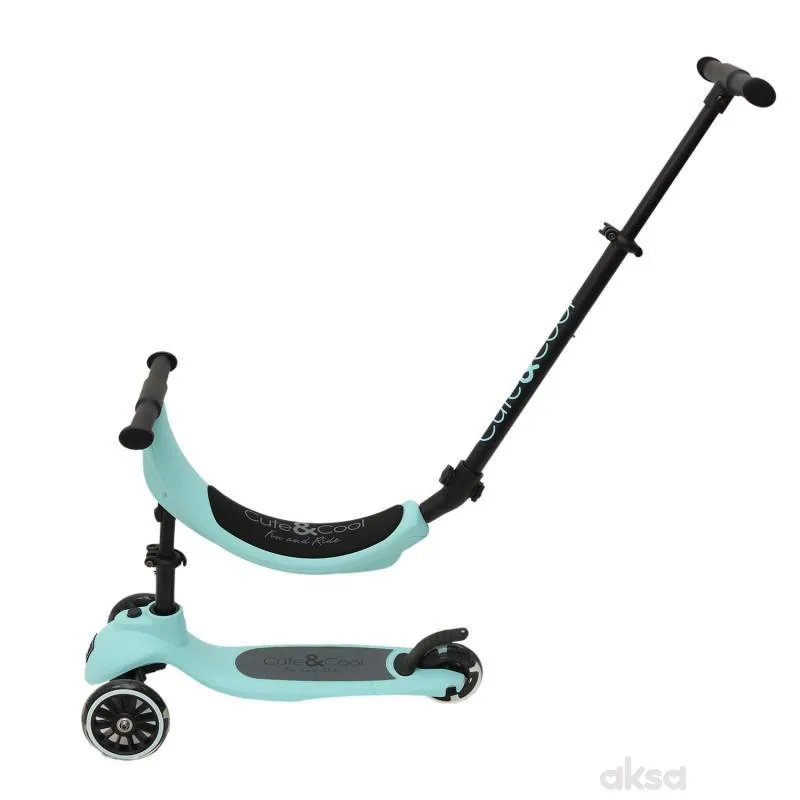 Cute&cool Mini Deluxe Scooter 4 in 1, Turquoise