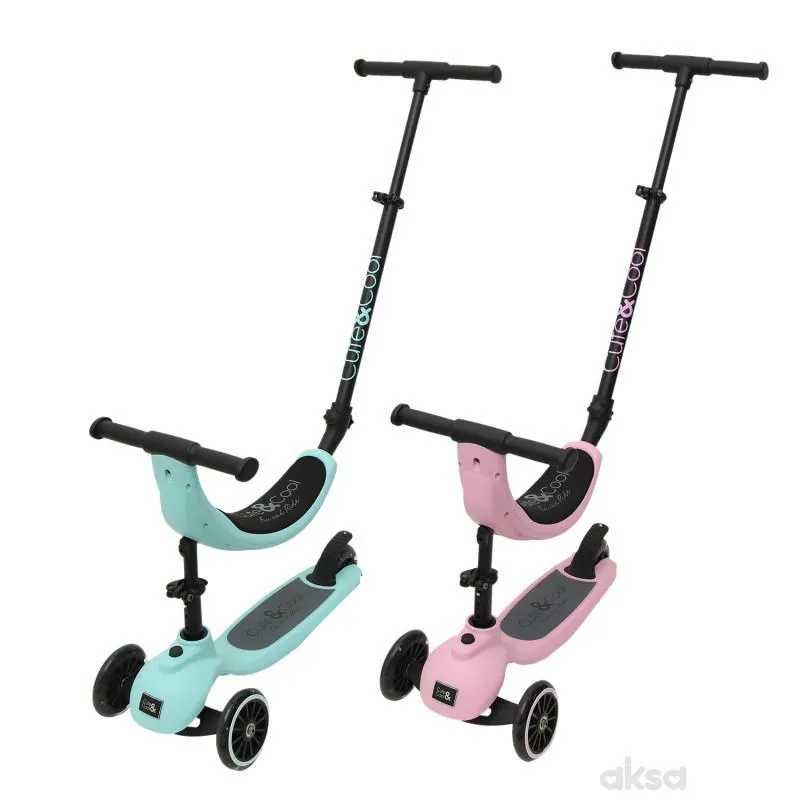 Cute&cool Mini Deluxe Scooter 4 in 1, Turquoise