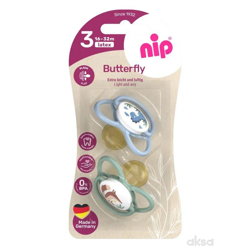 Nip Butterfly laža, kaučuk, mix boja, 16-32m 