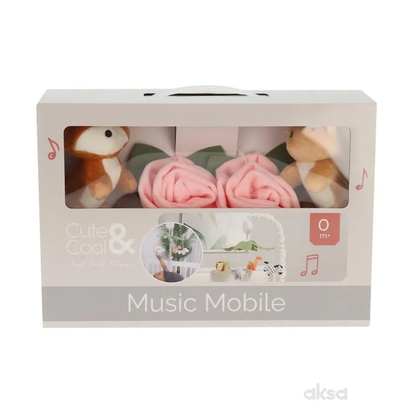 Cute&Cool muzička vrteška lane i sovica roze