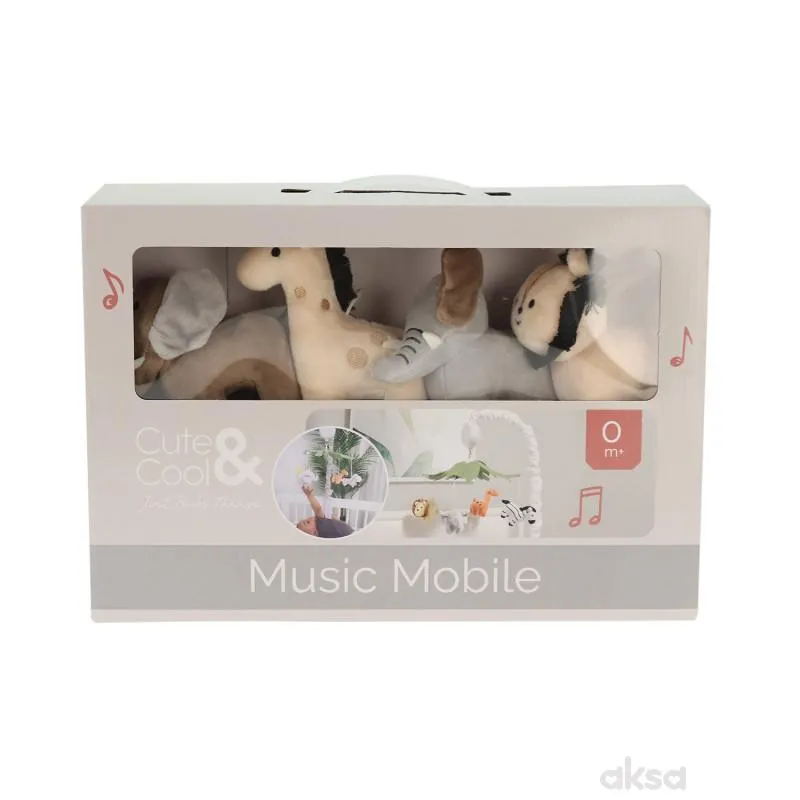 Cute&Cool muzička vrteška safari plava