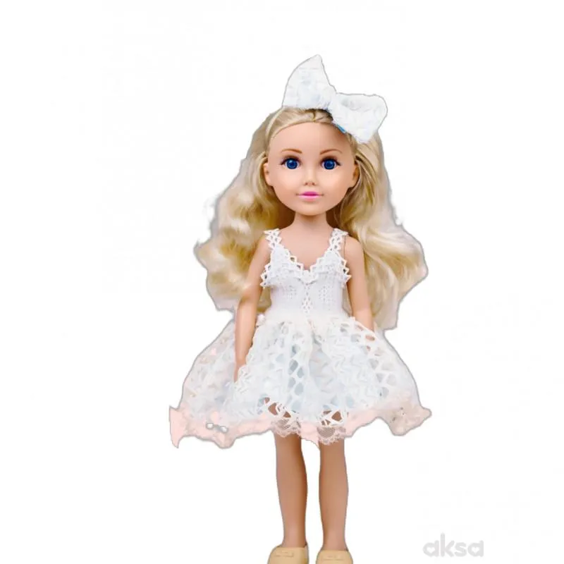 Cute&Cool lutka Blondy bela haljina, 30cm 