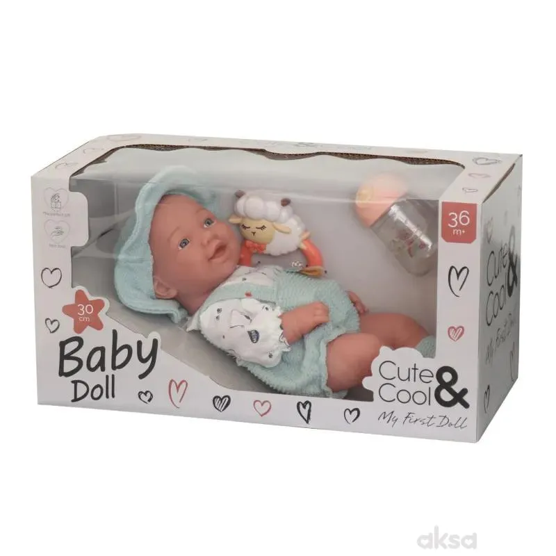 Cute&Cool lutka beba u plavom odelcetu, 30cm 