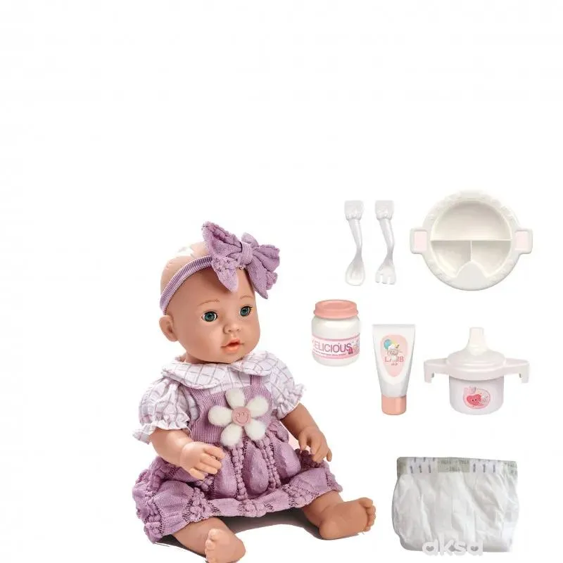 Cute&Cool lutka beba sa priborom za negu, 40cm