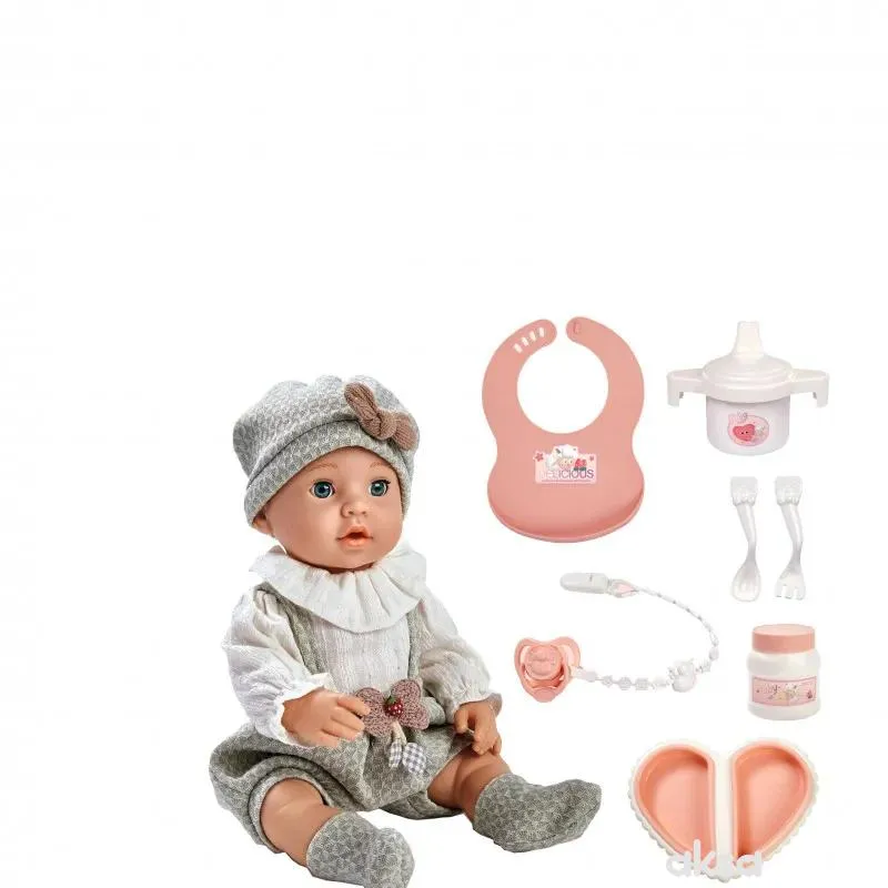 Cute&Cool lutka beba sa priborom za jelo, 40cm