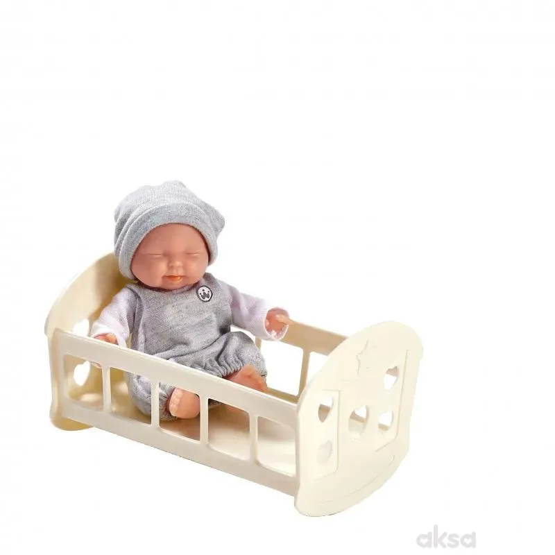 Cute&Cool lutka beba u krevecu, 15cm