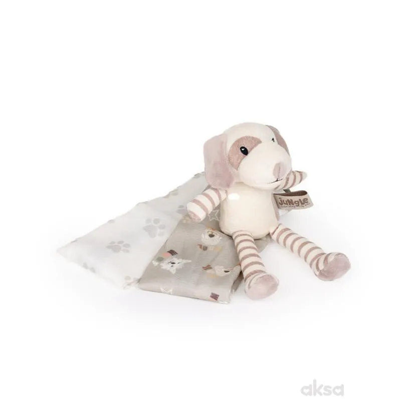 Jungle bebi set prvi otisak, sivi pas