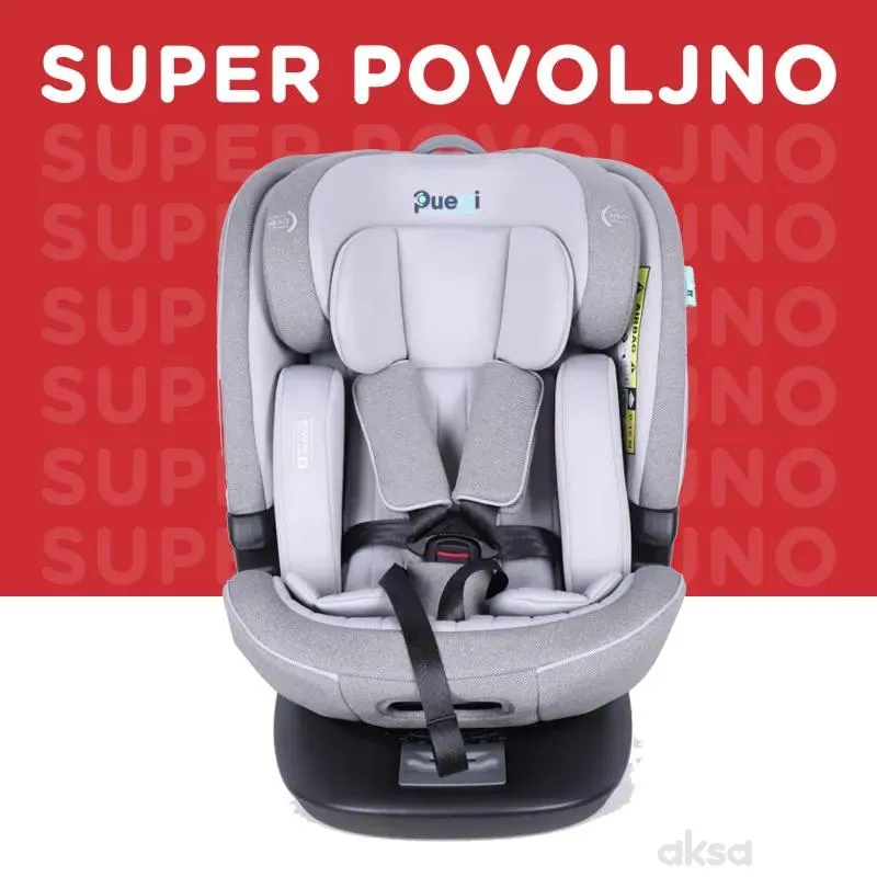 Puerri auto sedište Flex Safe (40-150cm), Grey 