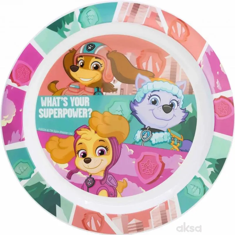 Stor dečiji tanjir Paw Patrol girl 