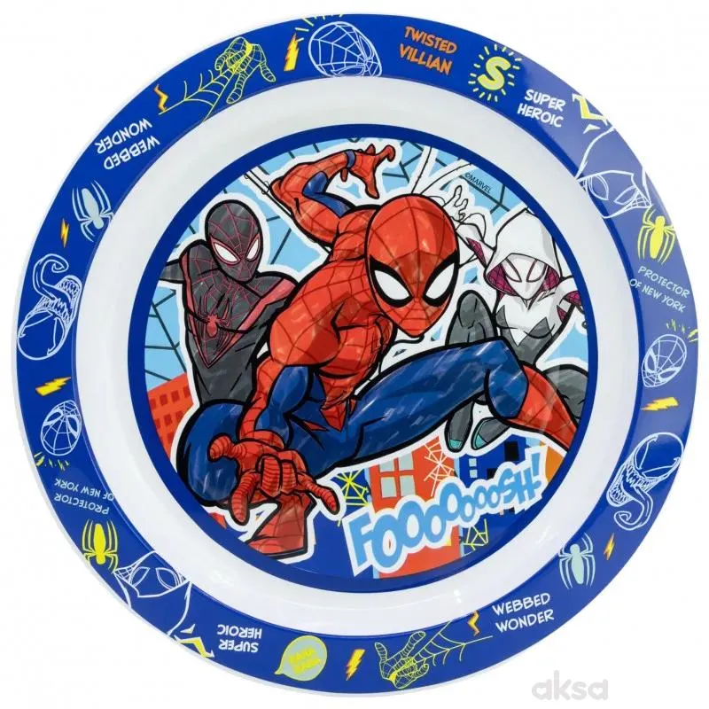 Stor dečiji tanjir Spiderman mob rules 