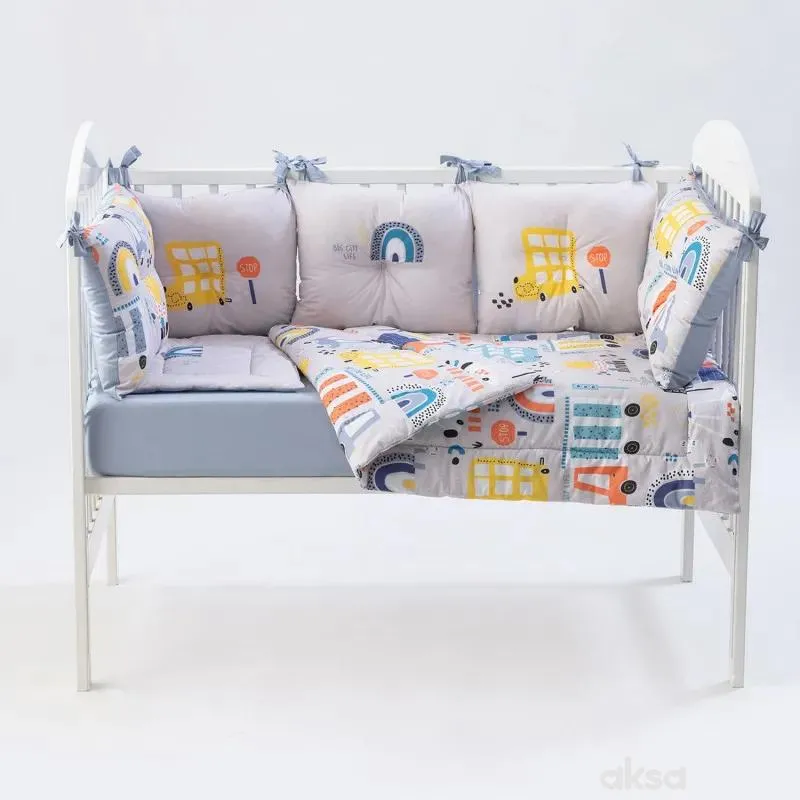 Stefan punjena posteljina Big city, 60x120cm 