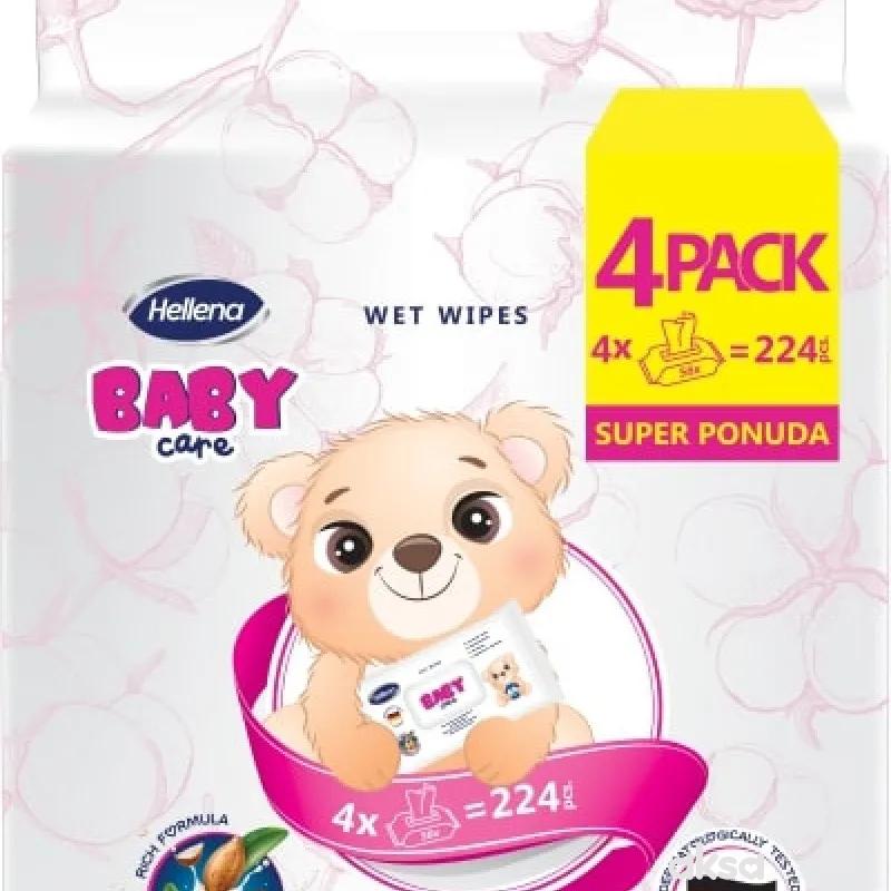 Hellena baby care vlažne maramice 4x56kom 