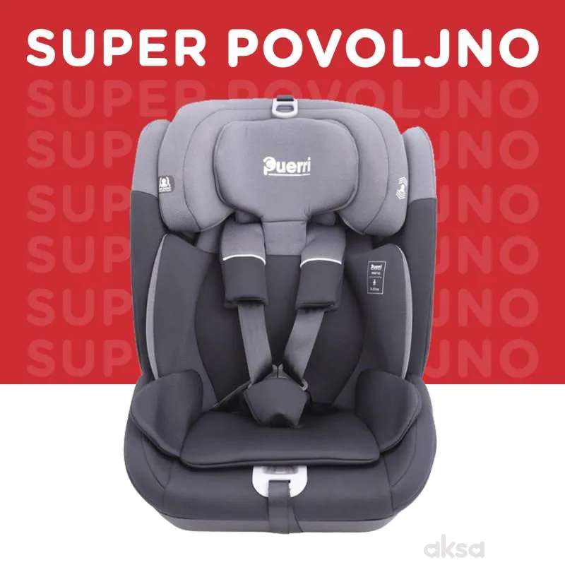 Puerri auto sedište MaxSafe (76-150cm), black/grey 
