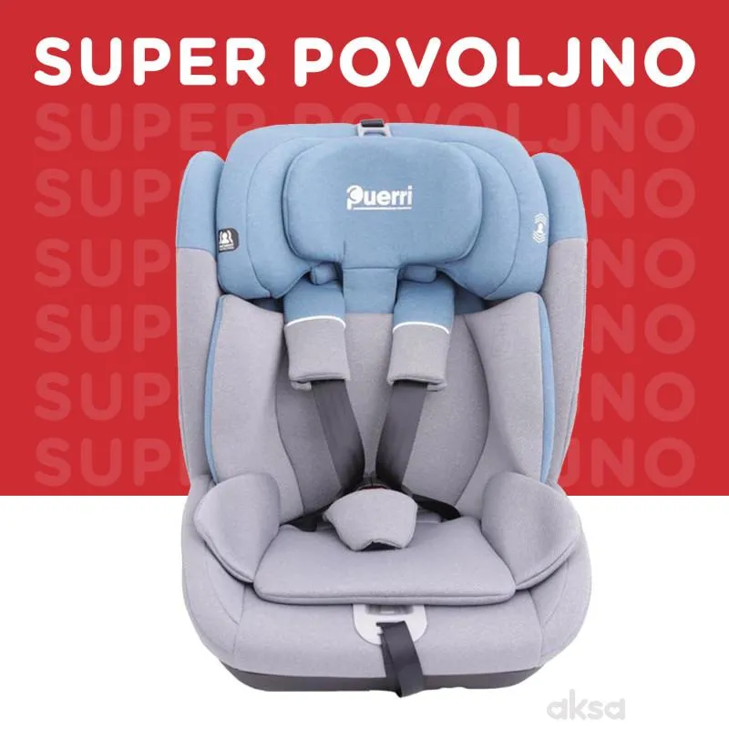 Puerri auto sedište MaxSafe (76-150cm), blue/grey
