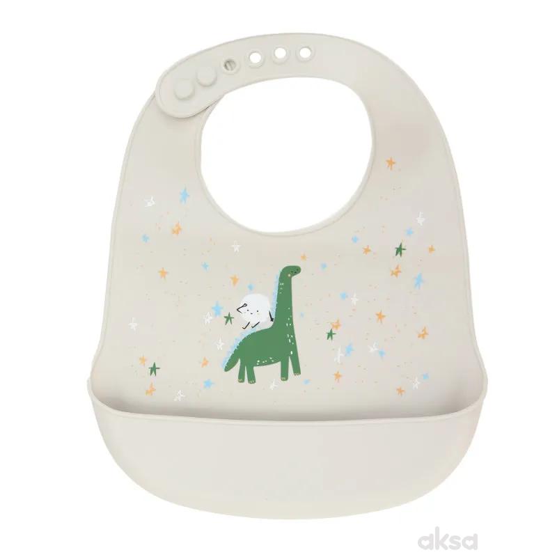 Baby Chef silikonski siperak za hranjenje, dino 