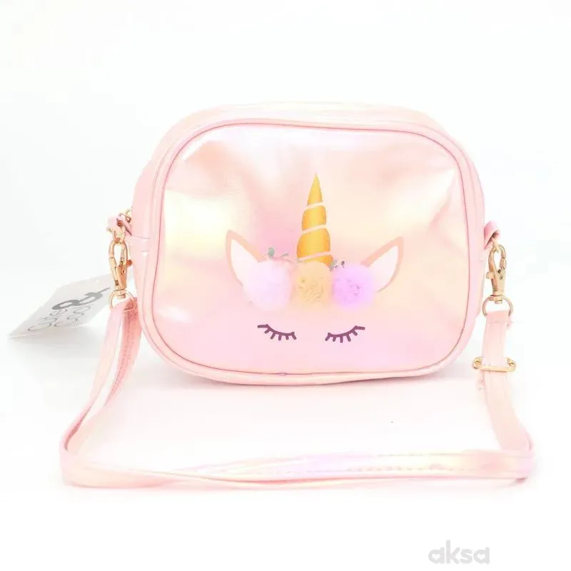 Cute&Cool torbica jednorog, metalik roze 