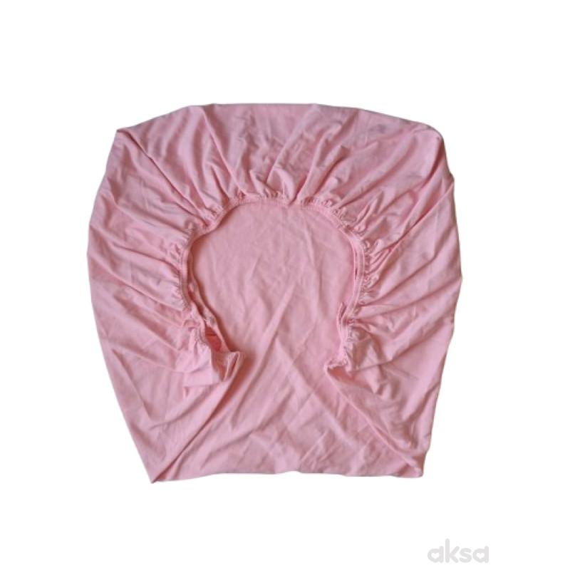 Lillo&Pippo čaršav sa lastišem roze, 60x120cm 