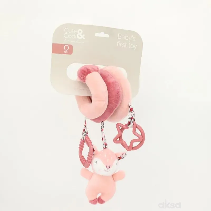 Cute&Cool plišana spirala sa glodalicom jelen 