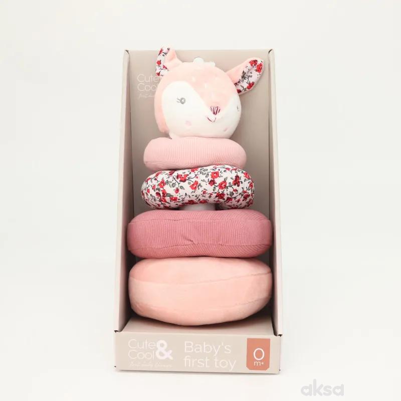 Cute&Cool plišani krugovi za slaganje jelen 