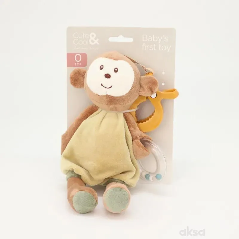 Cute&Cool plišana igračka sa zvečkom majmun 