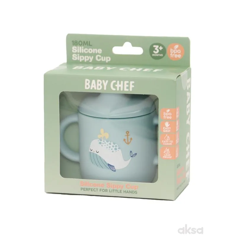 Baby Chef silikonska flašica sa piskom, plava 