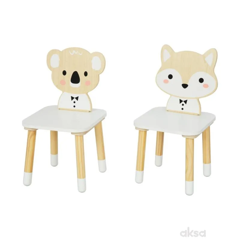 Cute&Cool HOME drveni sto i stolica lija i koala 