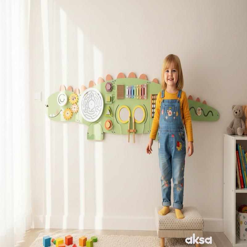 Cute&Cool drvena igračka tabla za zid dino 