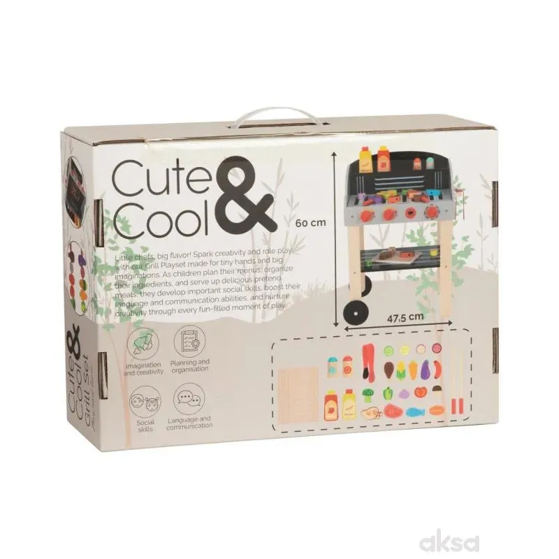 Cute&Cool drvena igračka roštilj 