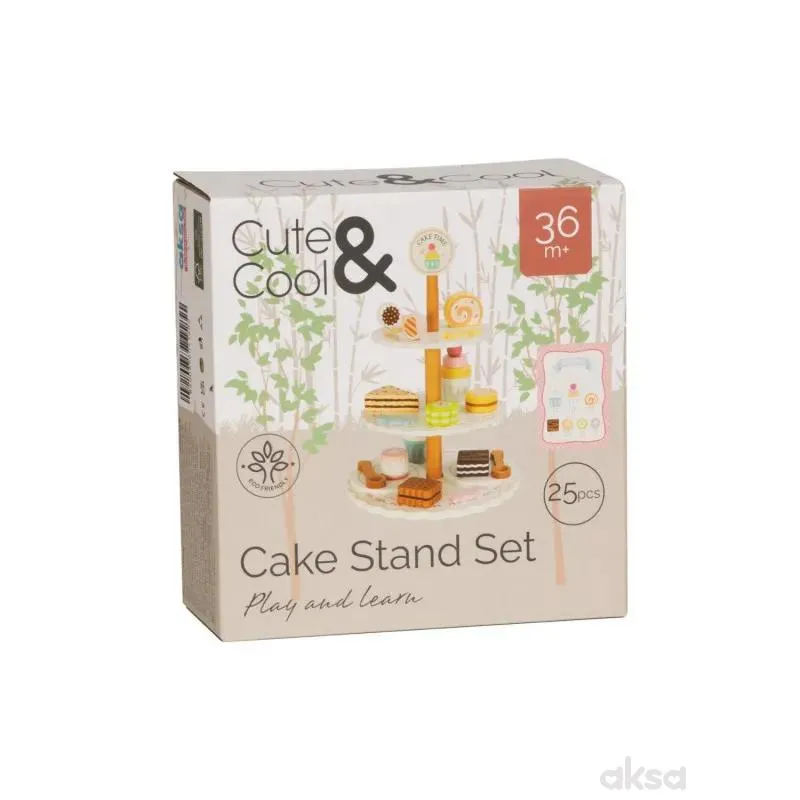 Cute&Cool drvena igračka stalak za kolače 