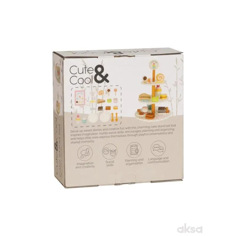 Cute&Cool drvena igračka stalak za kolače 